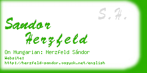 sandor herzfeld business card