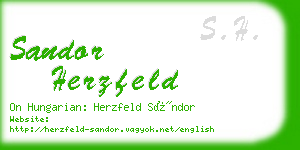 sandor herzfeld business card